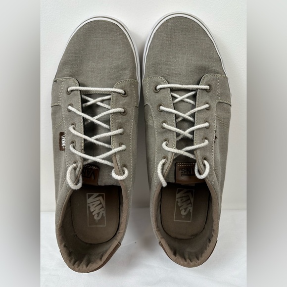 Vans Shoes Men’s Size 12 Gray Canvas Low Top Sneakers Casual Skate Style - Picture 1 of 15